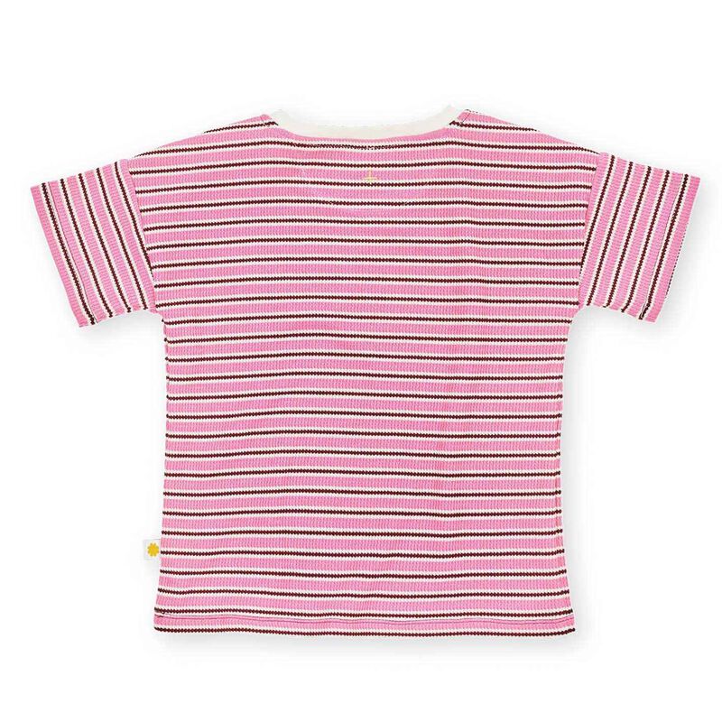 Goldie + Ace Waffle Stripe T-Shirt Pink 6M-2Y image number 1